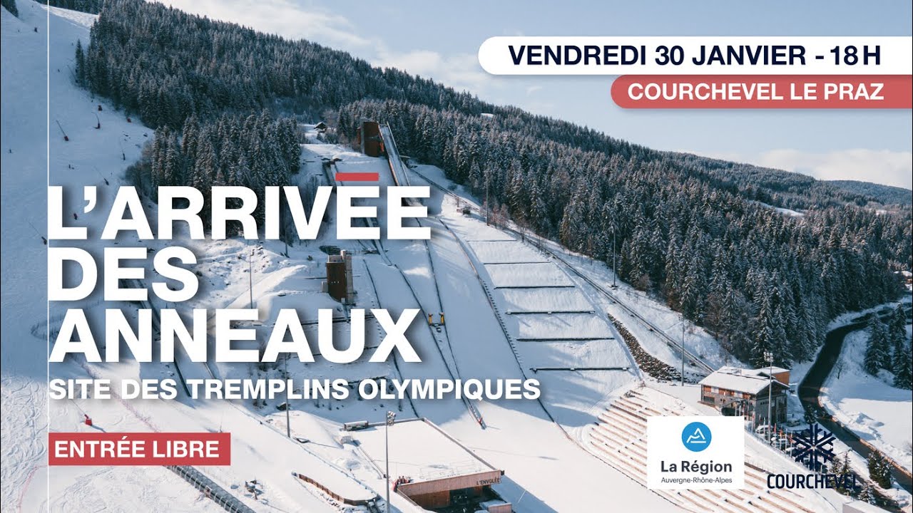 L'arrivée des Anneaux Olympiques à Courchevel