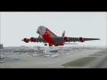 AIRBUS A380 800 AIR ASIA TAKE OFF FROM SEATTLE INTL AIRPORT FS9 HD