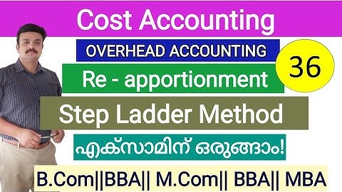 Overhead/Secondary Distribution (Reapportionment of Overheads)/Step Ladder Method/Cost Accounting