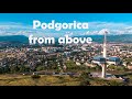 Capital of Montenegro, Podgorica from the bird perspective