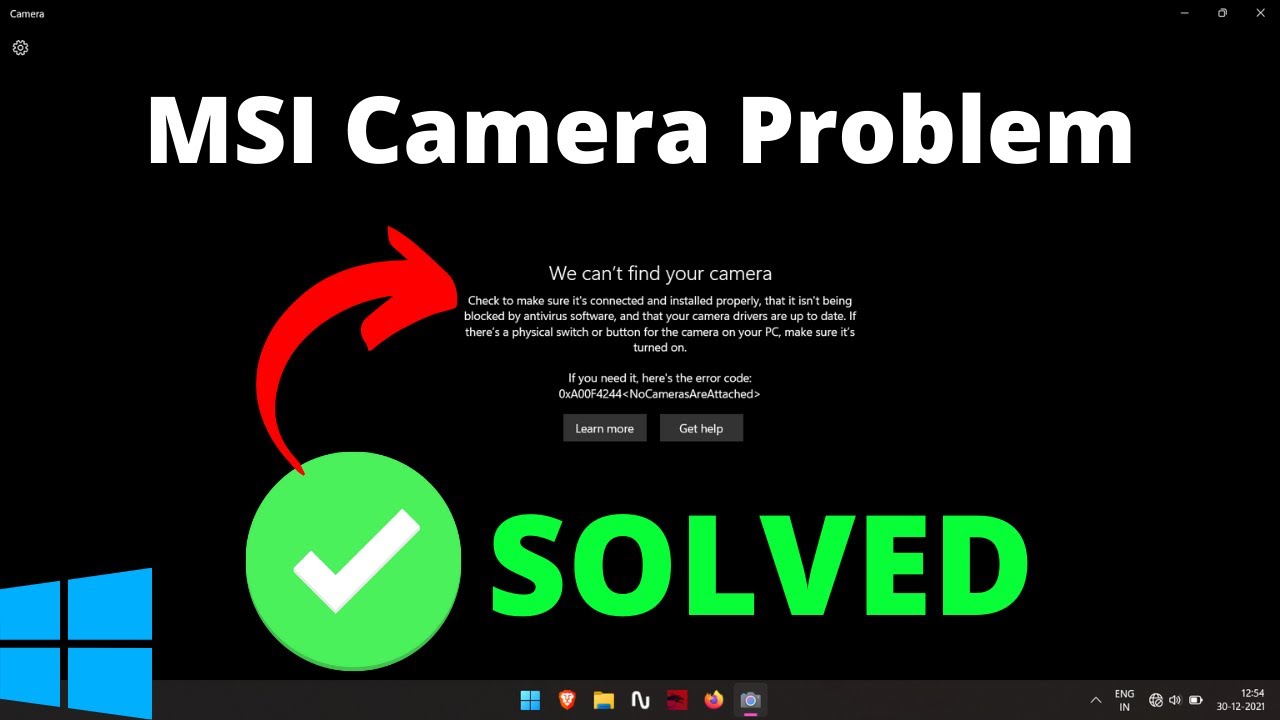 MSI Laptop Camera Working Windows 10, 11 | MSI Gaming Laptop Camera - YouTube