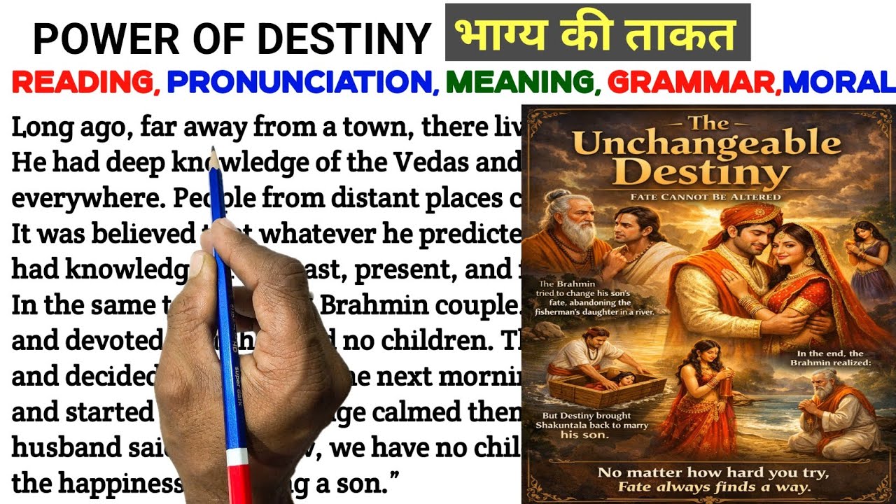 POWER OF DESTINY~भाग्य की ताकत |English Reading||English Story || English padhna sikhe?