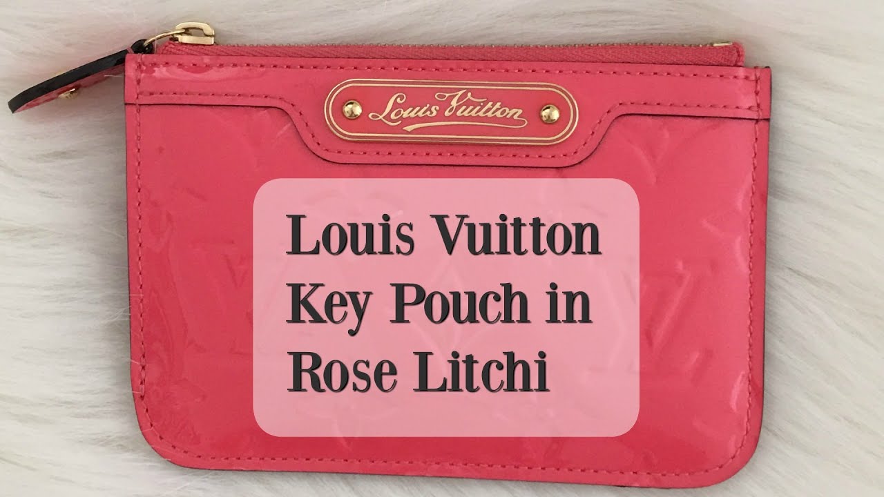 Louis Vuitton Pink Monogram Vernis Pochette Cles Key Pouch