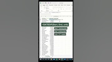Excel Tips and Tricks - How to use DATEDIF function to find Age from Given Date of Birth in Excel