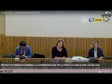 BOCCIATA IN CONSIGLIO COMUNALE LA COMMEMORAZIONE PER LA MORTE DI CHARLIE KIRK | 29/09/2025