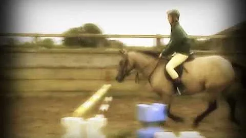 Catherine learning to ride on GoldSmith