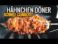 Hähnchen Döner schnell selbstgemacht auf dem Gasgrill #4K