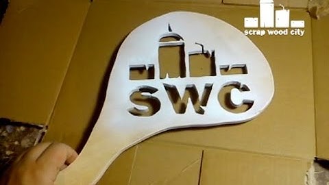 DIY scroll saw stencil of a logo