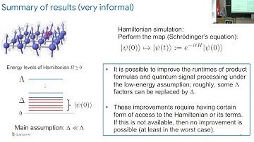 Hamiltonian simulation for low-energy states