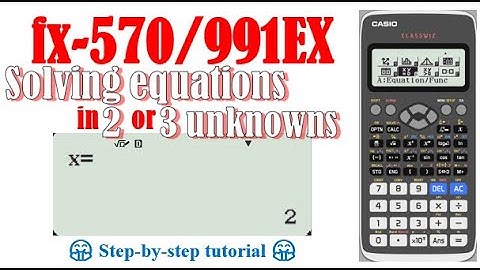 Solving equations in two or three variables (fx-570/991EX)