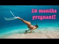 10 months preggo  still freediving oahu hawaii vlog