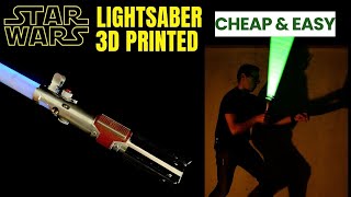Cheap and Easy LIGHTSABER 3D print and paint !