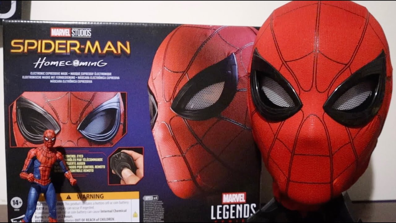 Электронная выразительная маска Человека-паука из фильма «Человек-паук: Возвращение домой» из сер...