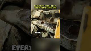 Excavator Rotec Repair,Peeler forks, track pads#truck #heavyequipment
