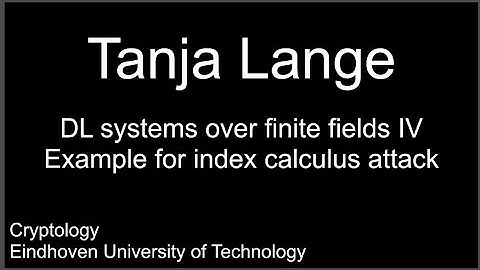 DL systems over finite fields IV-  Example for index calculus attack