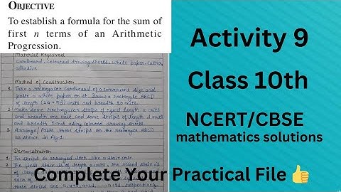 Maths Lab Activity 9 Class 10// Maths Practical// Class 10 Maths Activity Solution// CBSE board