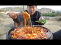 맵단짠 맵단짠!! 치즈 듬뿍 솥뚜껑 치즈 닭갈비 (Spicy Stir-fried Chicken with Cheese!) 요리&먹방!! - Mukbang eating show