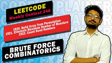Leetcode Weekly Contest 248 | PROBLEM 1920 , 1921 , 1922 | LEETCODE | CODE EXPLAINER