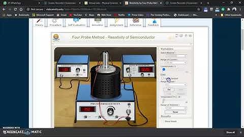 MS: Practical Series-Virtual lab experiment: Resistivity by four probe method Vlab- by Laxmi