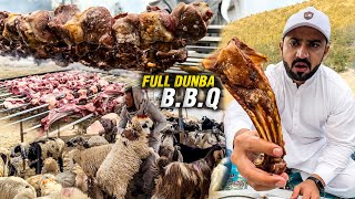 Pura Dumba BAR.B.Q 🐑 Full Sheep Barbecue in Mountains of Balochistan Traditional Coking in Pakistan