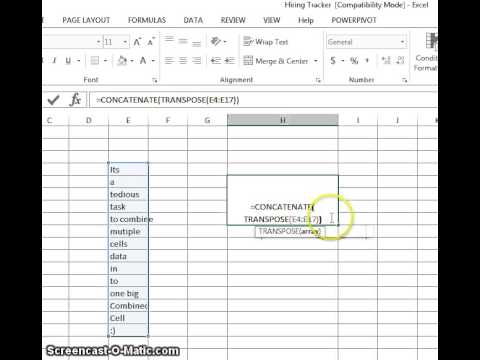 Quicktip Concatenate-Transpose