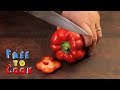 Fastest way to cut a bell pepper  food basic