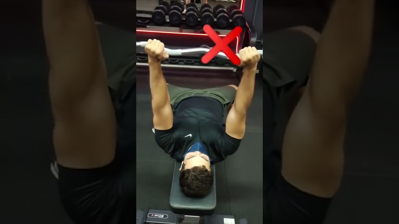 Como executar tríceps testa #dicasdetreino #beginnerworkout #gym #work
