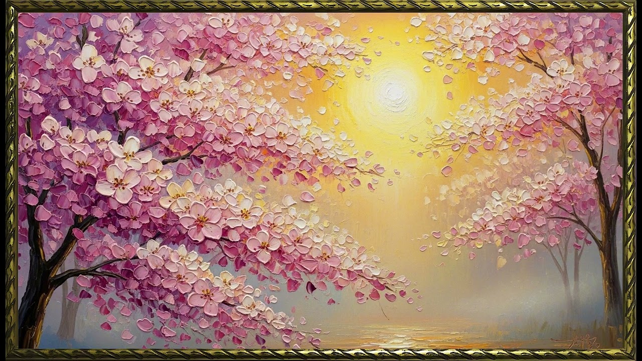 Fruit Tree Flowers in Gentle Breeze| Dreamy Spring Floral Art for Frame TV | 4K Screensaver
