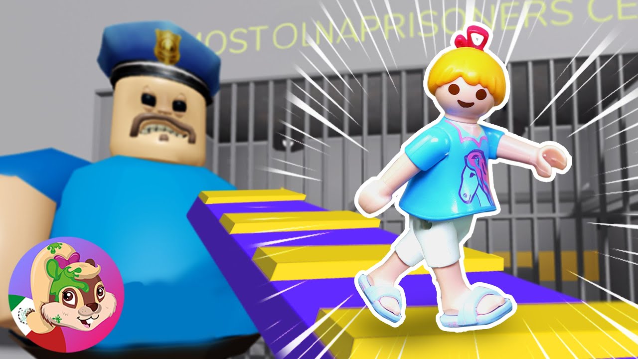 Hannah en la cárcel! 😱 ¿Podrá escapar de la policía? 🚨 Roblox Obby | Playmobil Family Bird