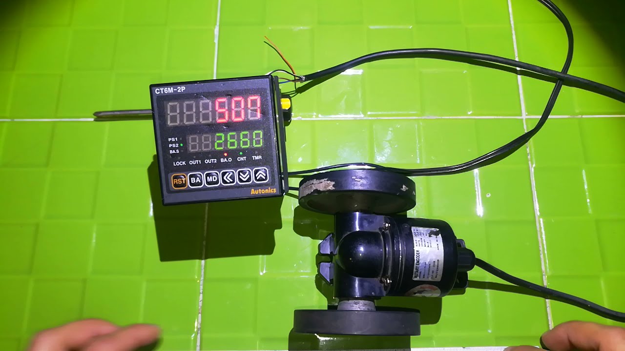 cómo conectar encoder a contador - temporizador CT6M-2P - YouTube