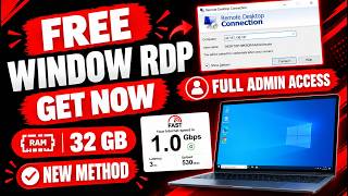 Free RDP Server 24/7 RDP/VPS  | Windows RDP  | Admin RDP Access | 32GB RAM | VPS Server 2026