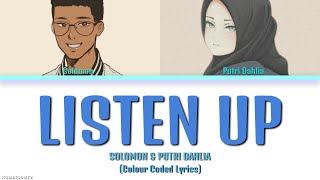 Solomon & Putri Dahlia - 'LISTEN UP' Tiktok Ver. (Colour Coded Lyrics)