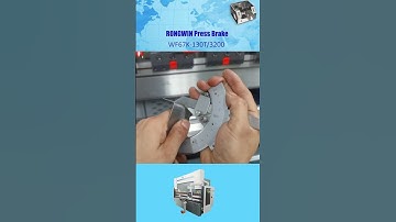 RONGWIN show you  electro-hydraulic WF67K-E130T3200 DA53T controller CNC press brake bending test