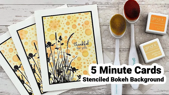 Stenciled Bokeh Background- 5 Minute Cards