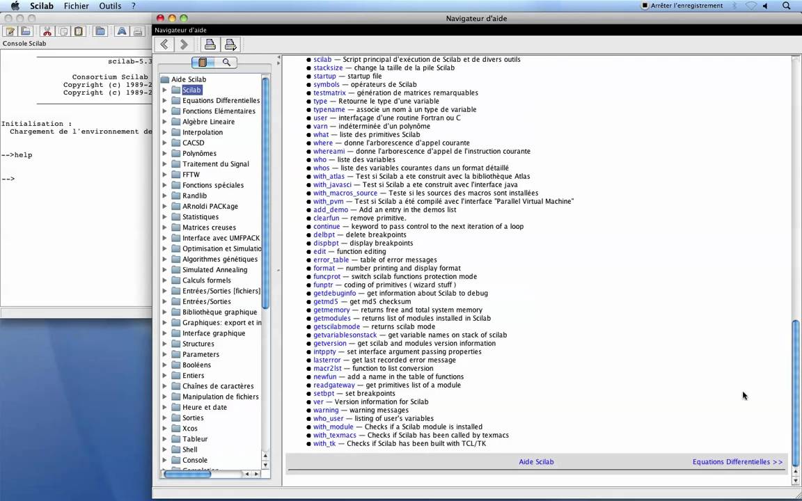 New functionalities in Scilab 5.3.1 Embedded Help