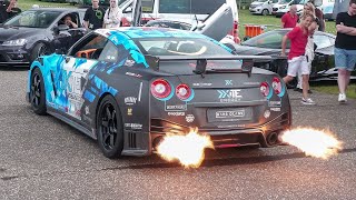 800Hp Nissan Gt-R R35 With Capristo Exhaust - Loud Accelerations, Revs & Powerslide !