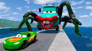 Epic Escape From Lightning McQueen Eater Giant Bot, Spider Eater, Fritter Eater in BeamNG.Drive screenshot 3