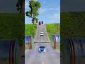 Beamng drive crashes - chained Hydraulic vs car part 196 #beamngdrive  #youtubeshorts #shorts
