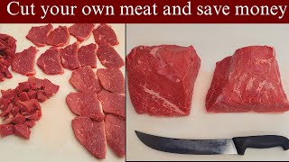 Beef Bottom Round Roast Cut Into Steaks #steaks #beefcuts #meat