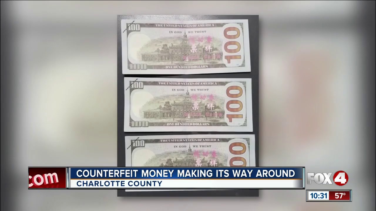 Counterfeit 'training money' found in Charlotte County - YouTube