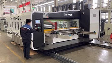 QHPACK High speed Flexo Four colors Printer Slotter Die Cutter machine/How to make carton box