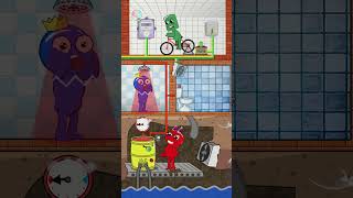 Red is Pranking everyone in the Bathroom #shorts #rainbowfriends #story