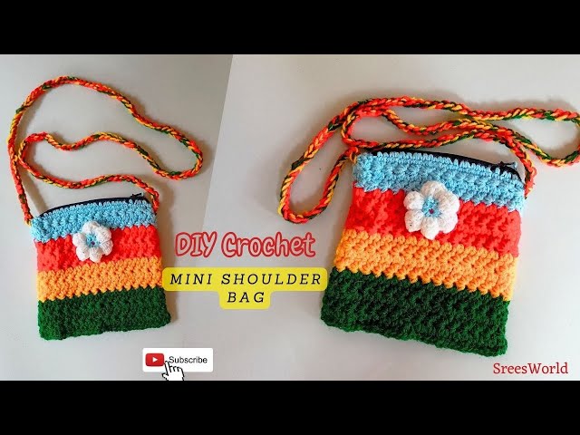 Y2K Crochet Mini Shoulder Bag Tutorial🦋✨(Beginner Friendly Crochet) 