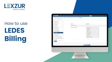 How To Use Ledes Billing | LEXZUR
