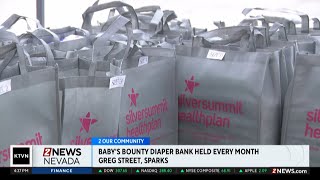 Baby's Bounty hosted a monthly diaper bank to give diapers and wipes to families in need