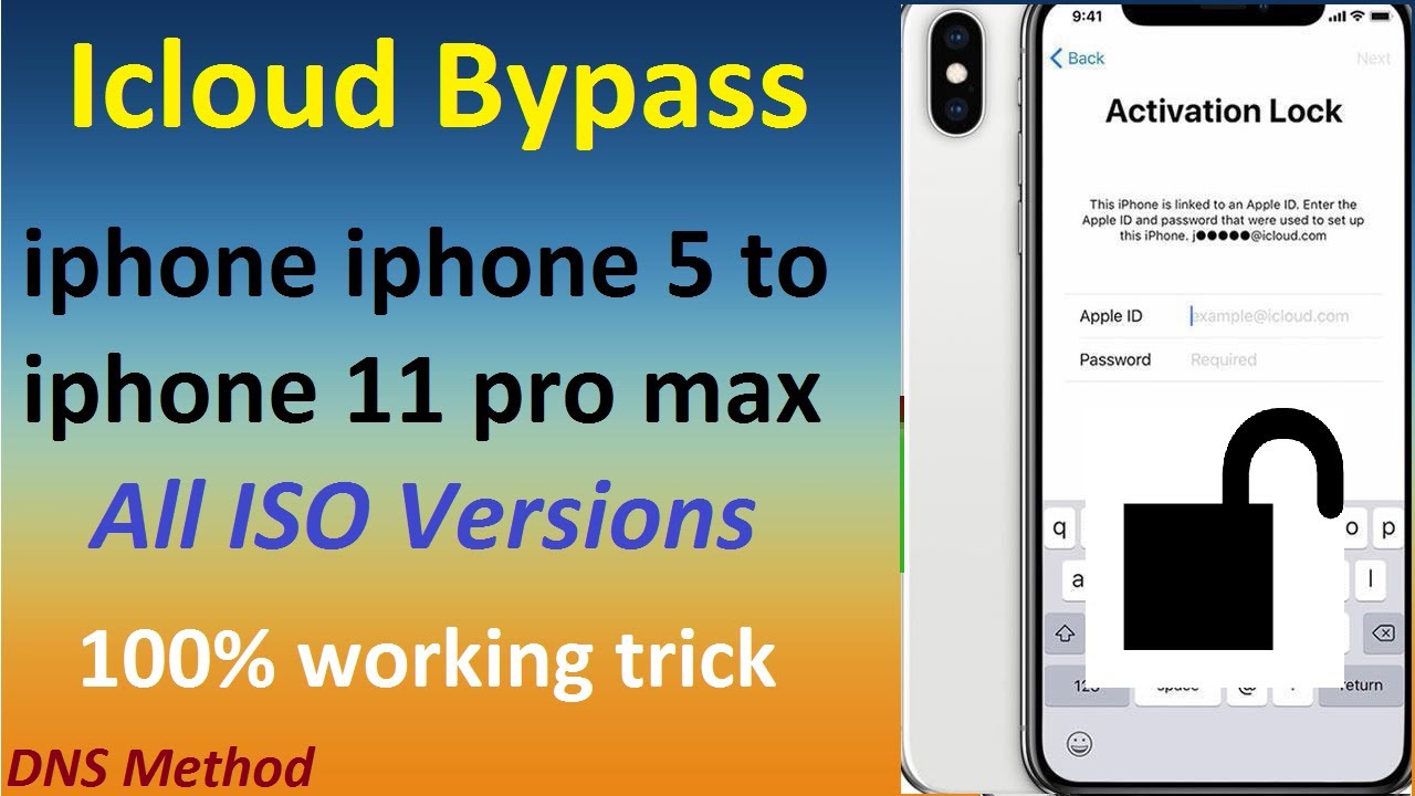 IPHONE ICLOUD BYPASS All iOS 8/9/10/11/12/13/13.4 All iPhone 5/6/7/8/9