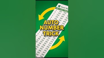 Excel Automatically Number Lists | Fast & Easy Trick 🚀