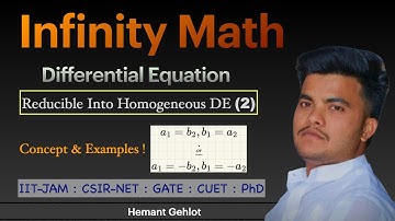 Differential Equation | Reducible Into Homogeneous DE Type 3ed - Concept & Example By Hemant Gehlot