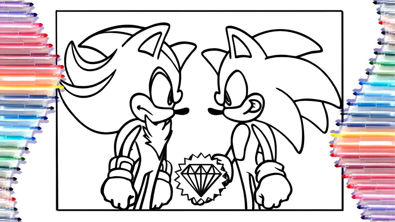 Sonic x Shadow - Sonic Channel Sketch - Clean by AidenAtorX on