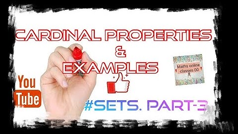 Cardinal Properties and Examples #SETS | #mathsonlineclasses00 | #ICSE | Part-3